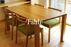 無垢テーブル製作例